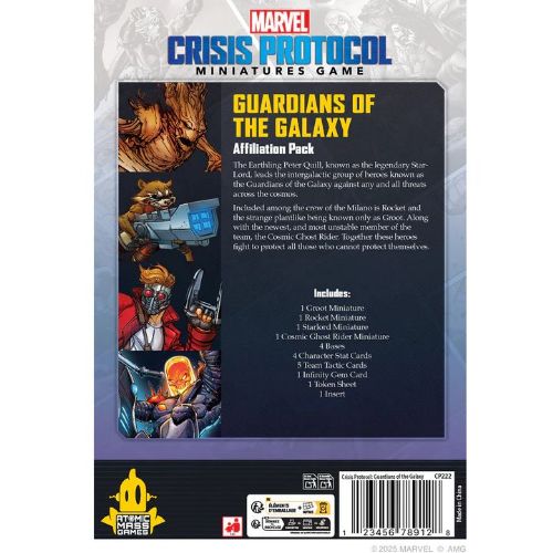 Marvel Crisis Protocol Guardians of The Galaxy Affiliation Pack